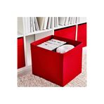 IKEA Kare Saklama Kutusu 33x38x33 Cm Düzenleyici Kutu Düz Kırmızı Polyester Organizer
