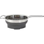 IKEA Katlanabilir Süzgeç, Paslanmaz Çelik-Silikon 19 Cm, 3.0 Litre,gri