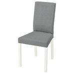 IKEA Kattil Kumaş Beyaz-Knisa Açık Gri Sandalye