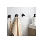 IKEA Kendinden Yapışkanlı Askı Seti Duvar Askısı Banyo Havlu Askısı Siyah
