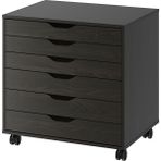 IKEA Keson Çalışma Dolabı 67x66 cm Venge Renk Tekerlekli Ofis Dolabı