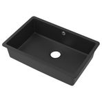 IKEA KILSVIKEN tek gözlü eviye siyah - 10444935