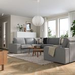 IKEA KIVIK 7'li U kanepe tibbleby bej-gri - 89440576