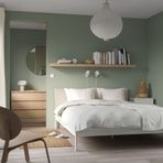 IKEA KLEPPSTAD çift kişilik karyola beyaz-bej - 10492672