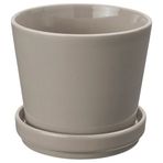 IKEA KLOTLÖNN seramik saksı gri-bej - 30584010