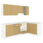 IKEA KNOXHULT köşe mutfak dolabı kombinasyonu meşe görünümlü - 49581417