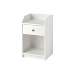 IKEA Komodin, Beyaz Renk 40x36 Cm 1 Adet Çekmece-2 Adet Açık Depolama Alanı Yatak Odası Mo