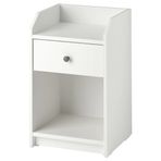IKEA Komodin, Beyaz Renk MeridyenDukkan 40x36 cm 1 Adet Çekmece-2 Adet Açık Depolama Alanı Yatak Odası Mobilyası