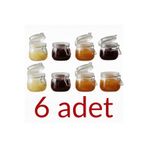 IKEA KORKEN 6'lı Set Cam Kavanoz 13 cl - Sızdırmaz Vakumlu Kapaklı Mini Baharatlık ve Reçellik Seti