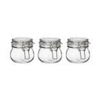 IKEA Korken Kapaklı Cam Kavanoz 3'lü 7 Cm Yükseklik 13 Cl Hacim Aroma Koruyucu Özellik