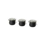 Ikea Korken Kapaklı Cam Kavanoz Cam-Siyah 13 Cl 3 Adet 50579890