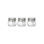 IKEA Korken Kapaklı Cam Kavanoz, Şeffaf, 7 cm Çap, 7 cm Yükseklik, 13 cl Hacim, 3'lü Set