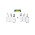 IKEA Korken Sos Şişesi, Cam, 15 Cl, 6 Adet
