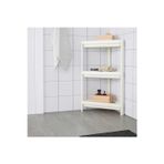 IKEA Köşe Banyo Rafı Genişlik: 33 cm Derinlik: 33 cm Yükseklik: 71 cm Polipropilen Plastik Beyaz