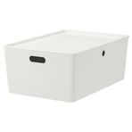 IKEA Kuggıs Beyaz 26x35x15 cm Kapaklı Kutu