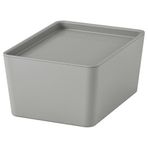 IKEA KUGGIS kapaklı kutu açık gri - 09596760