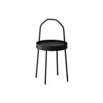 IKEA Kulplu Sehpa Siyah Renk 38 Cm Metal-taşınabilir Sehpa