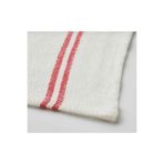IKEA KURULAMA BEZİ 60X45 ÖİÇÜLERİNDE % 100 PAMUK BEYAZ ÜZERİNE -BORDO ÇİZGİLİ