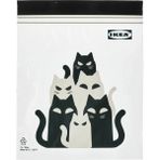 IKEA Kustfyr Kilitlenebilir Buzdolabı Poşeti Kedi Deseni Gri 1 Lt 25 Adet