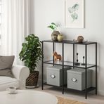 IKEA KVARNVIK kapaklı kutu gri - 10466951