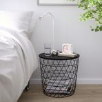 IKEA KVISTBRO saklama bölmeli sehpa siyah - 90480401