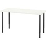 IKEA Lagkapten / Olov Çalışma Masası Beyaz Siyah 140 x 60 cm - Beyaz - Siyah