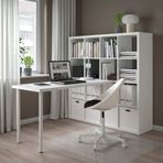 IKEA LAGKAPTEN/KALLAX kitaplıklı çalışma masası beyaz - 09481679