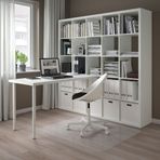 IKEA LAGKAPTEN/KALLAX kitaplıklı çalışma masası beyaz - 69481681