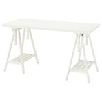 IKEA LAGKAPTEN/MITTBACK çalışma masası beyaz - 49417196