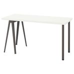 IKEA LAGKAPTEN/NARSPEL çalışma masası beyaz-koyu gri - 29417183