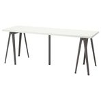 IKEA LAGKAPTEN/NARSPEL çalışma masası beyaz-koyu gri - 29417611