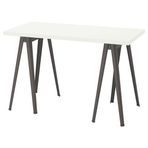 IKEA LAGKAPTEN/NARSPEL çalışma masası beyaz-koyu gri - 89416779