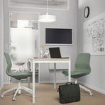 IKEA LANGFJALL çalışma sandalyesi gunnared yeşil-beyaz - 99506067