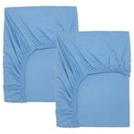 IKEA Len Açık Mavi 60x120 cm Lastikli Bebek Çarşafı