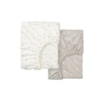 IKEA Lenast lastikli bebek çarşafı beyaz-kahverengi 60x120