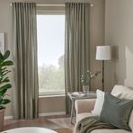 IKEA LENDA fon perde/2 kanat açık gri-yeşil - 90559197
