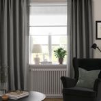IKEA LENDA fon perde/2 kanat koyu gri - 60552871