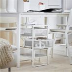 IKEA Lennart Beyaz Tekerlekli Keson 3 Çekmeceli Ofis Dolabı Modern Tasarım ve Çok Gözlü Depolama