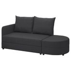 IKEA LINDAKRA 2'li yataklı kanepe vissle koyu gri - 20582610