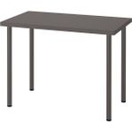 Ikea Lınnmon Adıls Çalışma Masası 100X60 cm Koyu Gri Hafif Dayanıklı Ayarlanabilir Ayaklı Masa