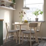 IKEA LISABO döşemeli ahşap sandalye dişbudak-Tallmyra beyaz siyah - 30553706