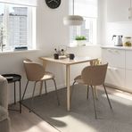 IKEA LISABO/KRYLBO mutfak masası takımı dişbudak kaplama-Tonerud koyu bej - 29535539