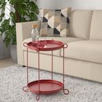 IKEA LIVELYCKE tepsili sehpa kırmızı - 70564010