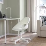 IKEA LOBERGET/MALSKAR çalışma sandalyesi beyaz - 19445469