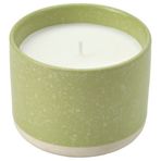 IKEA LÖVSKOGSLUND seramik kapta kokulu mum parlak bej-sarı - 70582066