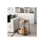 IKEA Lubban Tekerlekli Yan Sehpa Rattan-antrasit KEM50434307