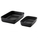 IKEA Lyckad 2 Adet Koyu Gri Fırın Servis Kabı