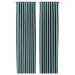 IKEA MAJGULL karartma perde/2 kanat koyu gri-turkuaz - 60586022