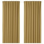 IKEA MAJGULL karartma perde/2 kanat sarı-bej - 70586026