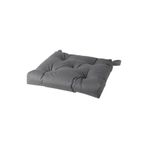 IKEA Malında Sandalye Minderi, 40/35x38x7 cm, Gri, Cırt Cırt Bantlı